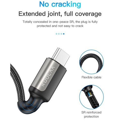 Cáp Sạc Nhanh KUULAA USB-C 60W PD QC 4.0 dành cho Samsung Xiaomi Huawei Xiaomi LG Oppo Vivo