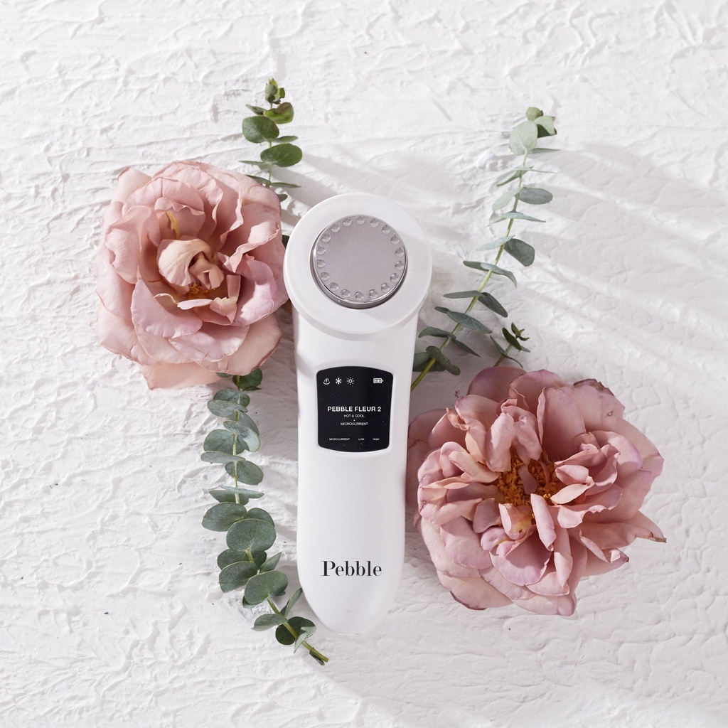 Máy Chăm Sóc Da Mặt Pebble Fleur 2 HOT & COLD + Professional Face Lift