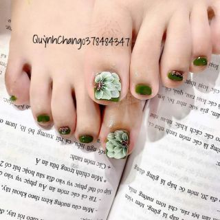 Hoa chân mỏng đắp ẩn - Hoa bột đính móng HC03