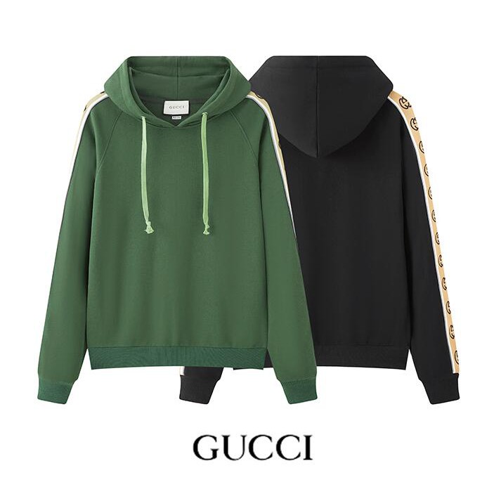 Áo hoodie chất liệu cotton thêu họa tiết thương hiệu Gucci thời trang cho nam nữ