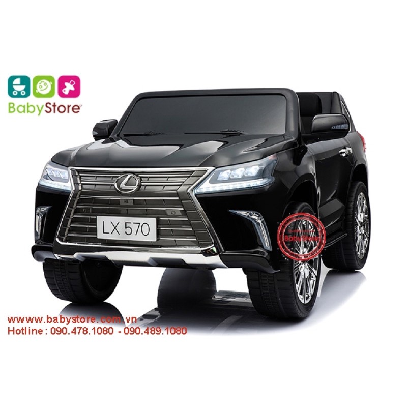 Ô tô điện trẻ em siêu sang Lexus LX570 bánh cao su, ghế da, sơn tĩnh điện( bản quyền Lexus,hàng có sẵn)