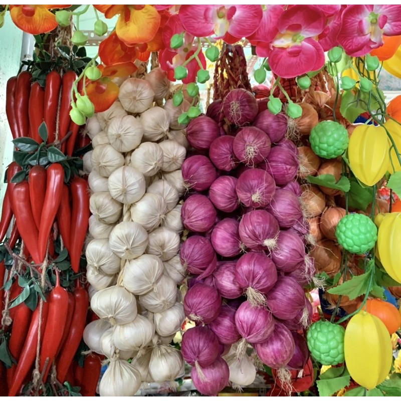 DÂY TỎI, HÀNH, ỚT TRANG TRÍ