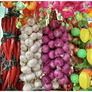 DÂY TỎI, HÀNH, ỚT TRANG TRÍ