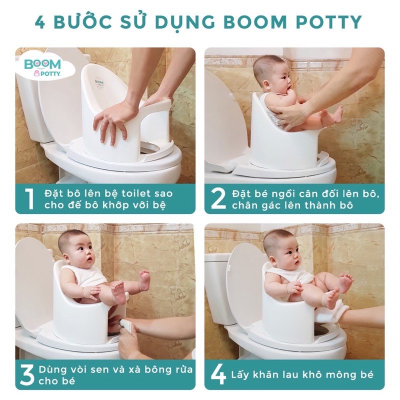 Bô Rửa Đa Năng Boom Potty Giúp Việc Vệ Sinh Cho Bé Trên 6 Tháng Dễ Dàng