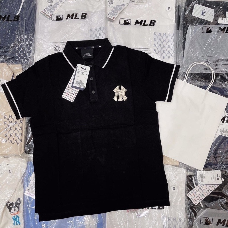 áo Polo NY MLB nữ có cổ tay ngắn form ôm hàng xuất sịn | BigBuy360 - bigbuy360.vn