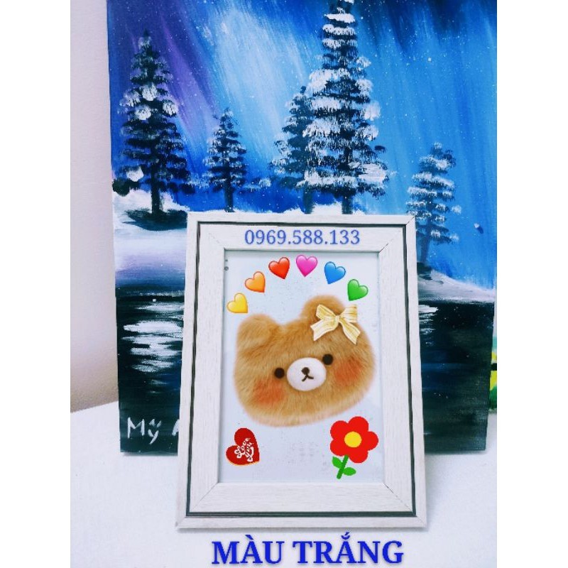 Khung hình treo tường, để bàn kích thước 10x15cm mẫu viền đẹp(mặt khung bằng mica)