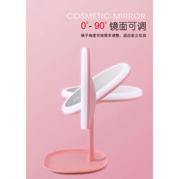 [Hàng Loại 1] Gương soi để bàn tích điện đổi màu cao cấp, gương trang điểm để bàn có đèn đổi được màu -Bảo Hành 12 Tháng