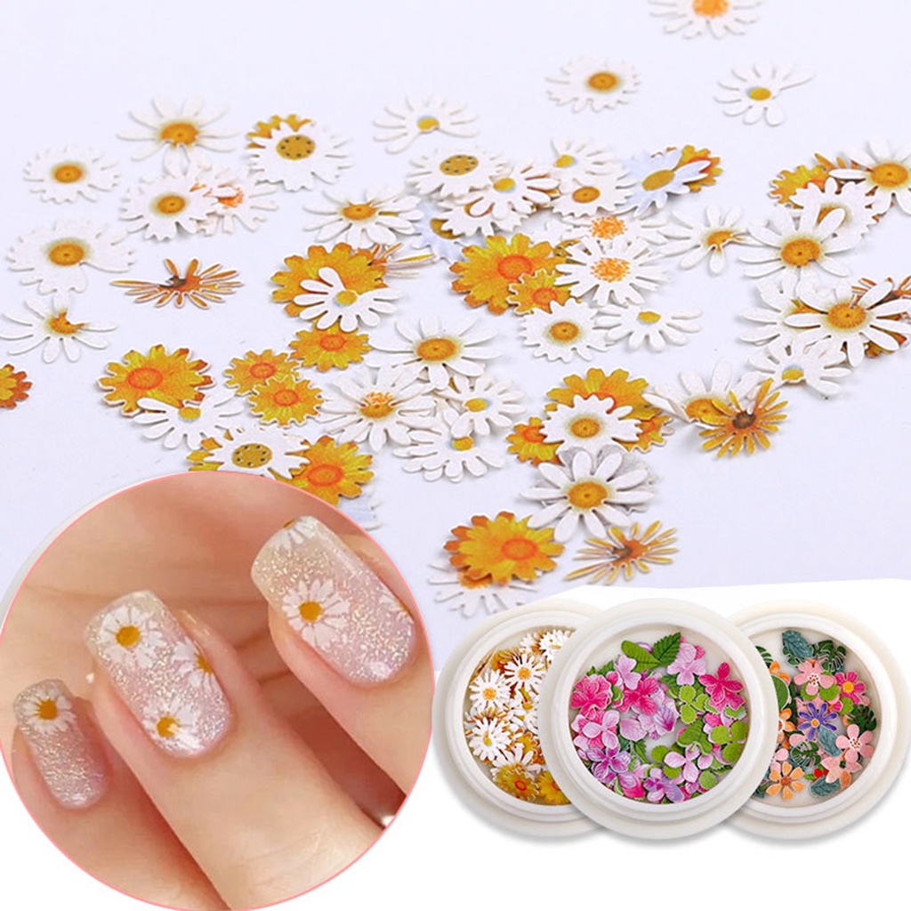 Hộp 50 Miếng Dán Móng Tay Bột Gỗ Khô Tinh Tế Chống Nước Cho Nữ