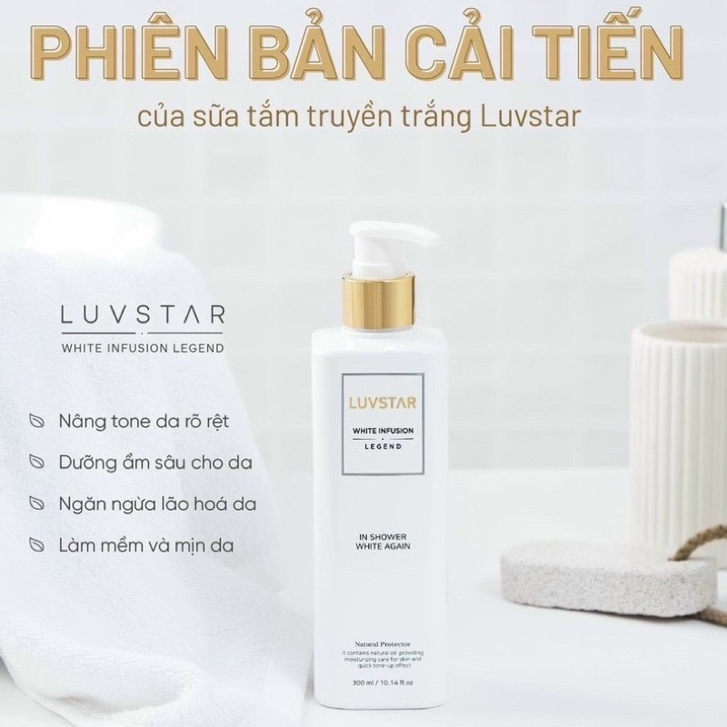 Sữa tắm dương trắng da Luvstar body tone up