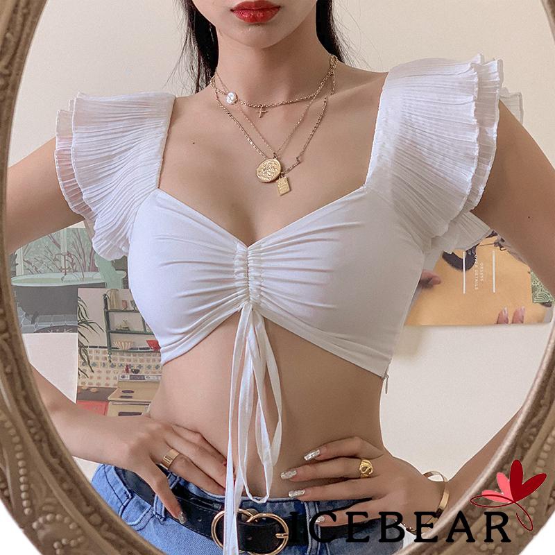 Áo Crop Nữ Cổ Chữ V Thời Trang Quyến Rũ