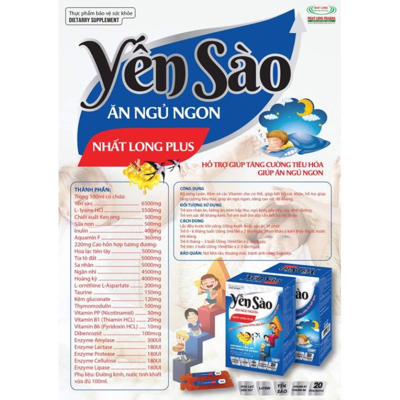 YẾN SÀO ĂN NGỦ NGON PLUS_CÔNG TY DƯỢC NHẤT LONG
