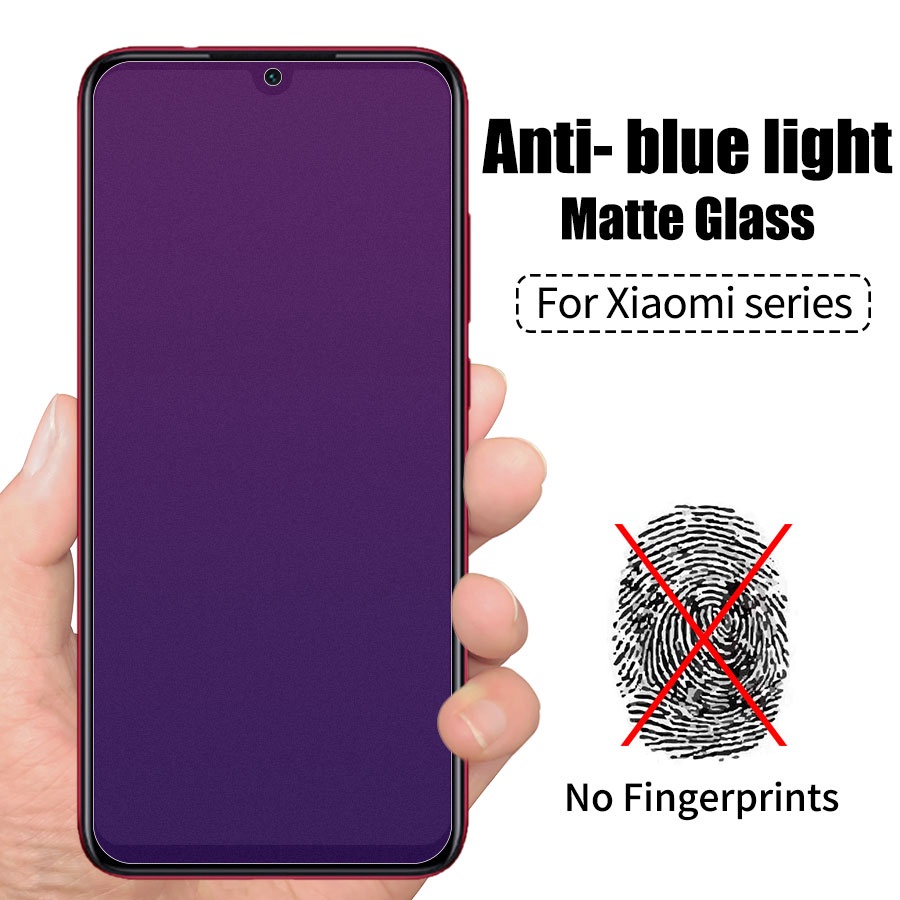 Kính cường lực nhám chống ánh sáng xanh và dấu vân tay cho iPhone 14 13 12 11 Pro Max Mini X XR XS Max 8 7 6 6s Plus SE