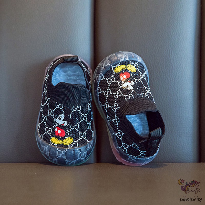 Giày Thể Thao Hình Chuột Mickey Đế Mềm Dành Cho Bé