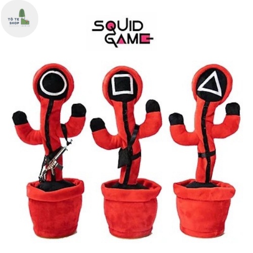 Xương Rồng Nhảy Múa, Xương Rồng Biết Nhại Tiếng Và Ghi Âm, Phiên Bản Squid Game, Đồ chơi nhảy múa vui nhộn cho bé