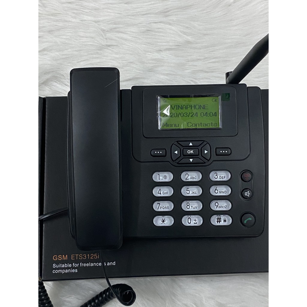 Điện Thoại Bàn Không Dây Huawei ETS3125i Lắp Xài Sim Các Loại: VinaPhone, Viettel, Mobifone, Gphone, HomePhone.