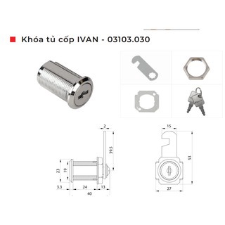 Ổ Khoá Tủ Cốp Ivan Full Size 2 Phân, 3 Phân (Chính Hãng)