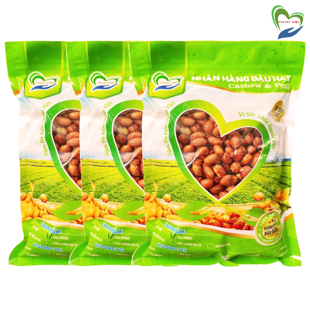 Combo Khách Sỉ 5KG Đậu Phộng Rang Tỏi Ớt Tâm Đức Thiện - Combo 10 Túi 500GR