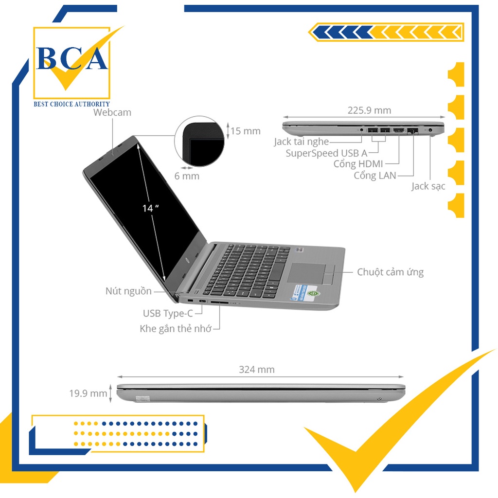 Laptop HP 240 G8 (519A7PA ) màu bạc silver intel i3-1005G1/4GB/256GB/14.0FHD/BẠC/Win 10 SL  Tặng kèm balo chống nước | BigBuy360 - bigbuy360.vn