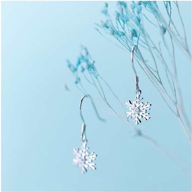 Bông tai bông tuyết xinh xắn cho nữ B2620 - Bảo Ngọc Jewelry