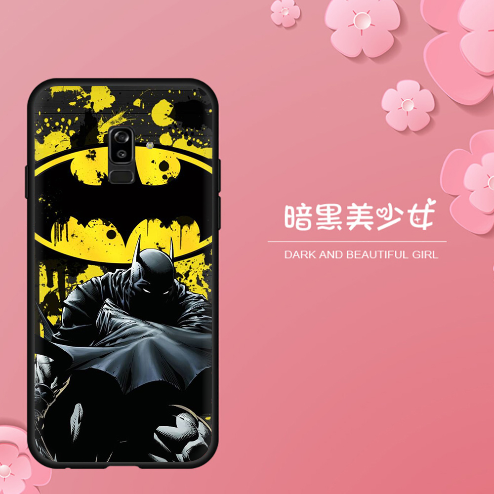 Ốp Điện Thoại Tpu Dẻo Màu Đen In Hình Batman Thời Trang Chống Rơi Cho Samsung J7 Prime J7 Pro J7 J730 J7 Core J8 2018