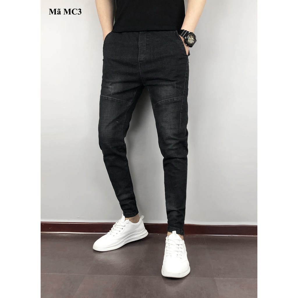 Quần jean nam vải jeans bò bạc co dãn, dày dặn form slimfit hot 2021 - MC3