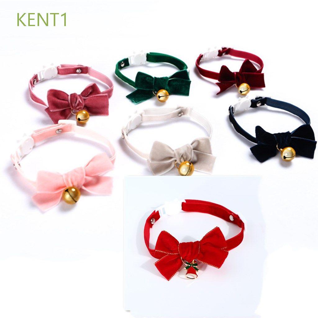 Velvet Butterfly Festival Adjustable Pet Bell Collar Pet Dog/Cat Pet Christmas Cute Practical Pet Collar