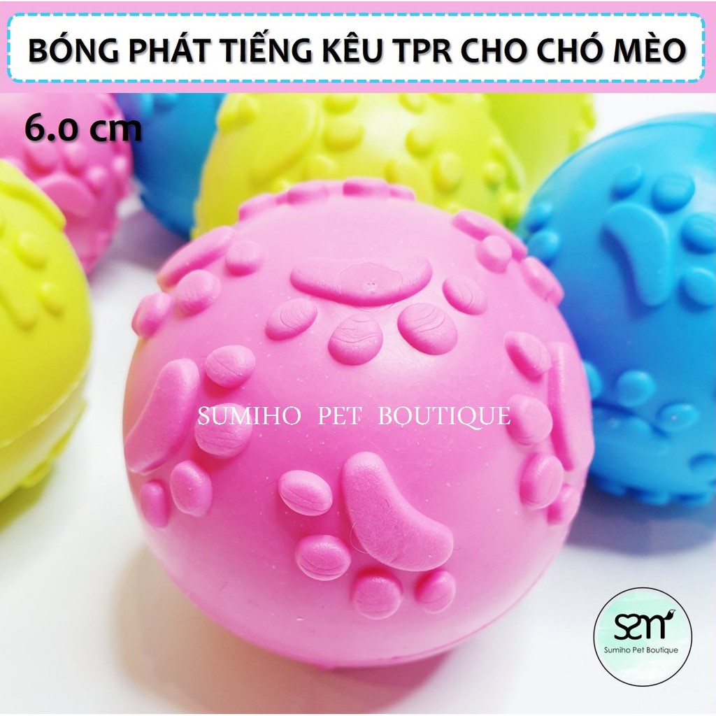 Đồ chơi tương tác với thú cưng Sumiho - Bóng tròn phát âm thanh chút chít (giao màu ngẫu nhiên)
