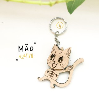 Móc khóa gỗ 12 con giáp