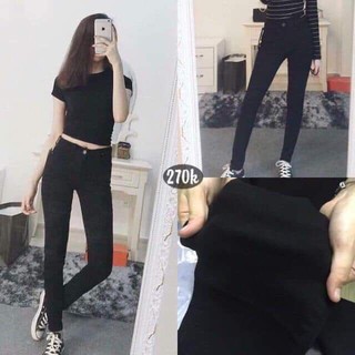 Quần bò dài đen sz đại [ảnh thật]