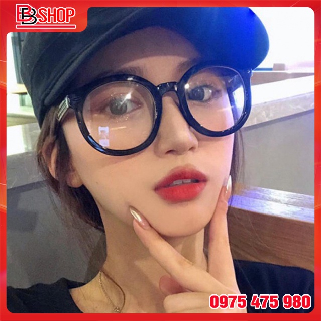 Mắt Kính Nam Nữ Giả Cận Gọng Tròn Phong Cách Cổ Điển Hàn Quốc Độc Đáo