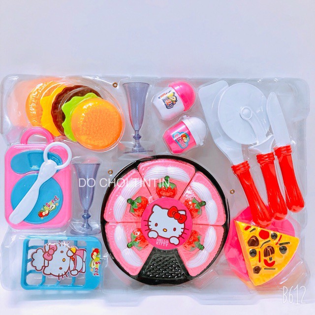 Đồ chơi bánh kem 𝑭𝑹𝑬𝑬𝑺𝑯𝑰𝑷 Hello Kitty - Cắt bánh sinh nhật