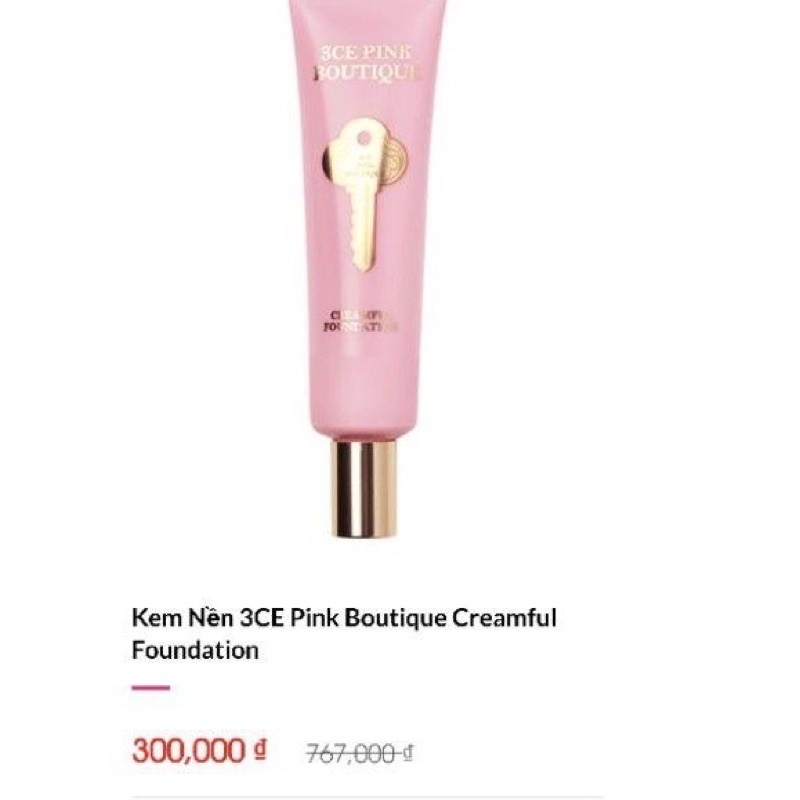 Kem Nền 3CE pink boutique