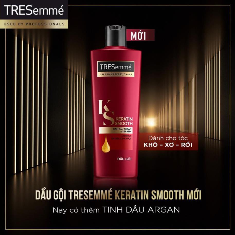 mailinh_4647 [Uni] Combo Gội 640G + Xả 620G Tresemmé Keratin Smooth Tinh Dầu Argan Và Keratin Vào Nếp Suôn Mượt