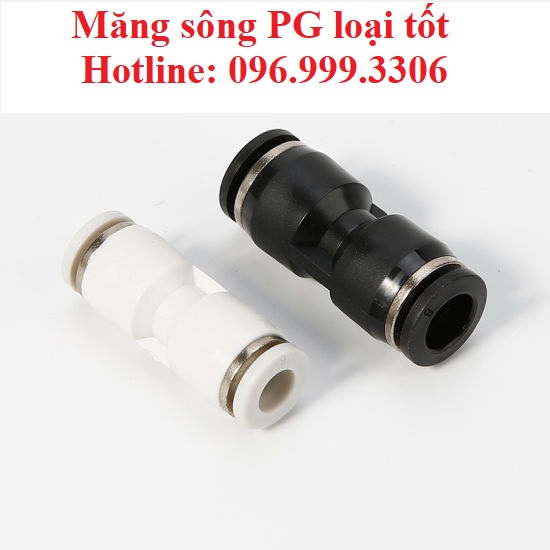 |HÀNG XỊN| Măng sông PG màu trắng loại tốt, đầu nối thu chuyển đôi hai đầu ống khí nén, phun sương giá sỉ