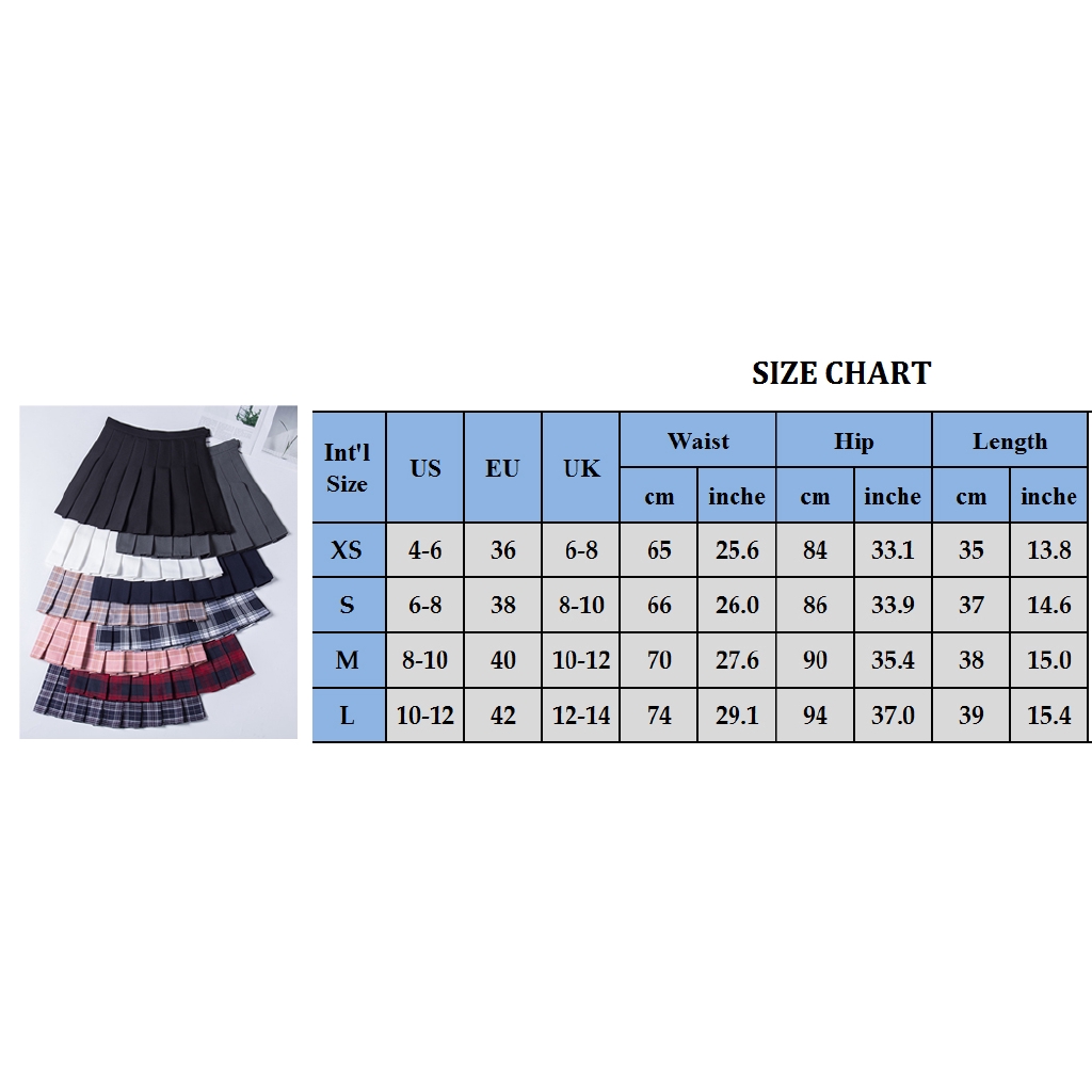 Chân Váy Xếp Li Họa Tiết Caro Phong Cách Nhật Bản Cho Nữ