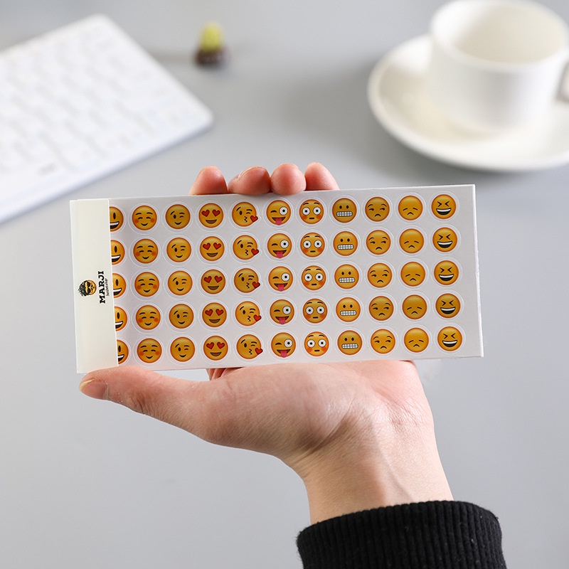 1 Tờ Sticker Dán Hình Emoji Dùng Trang Trí Sổ Tay