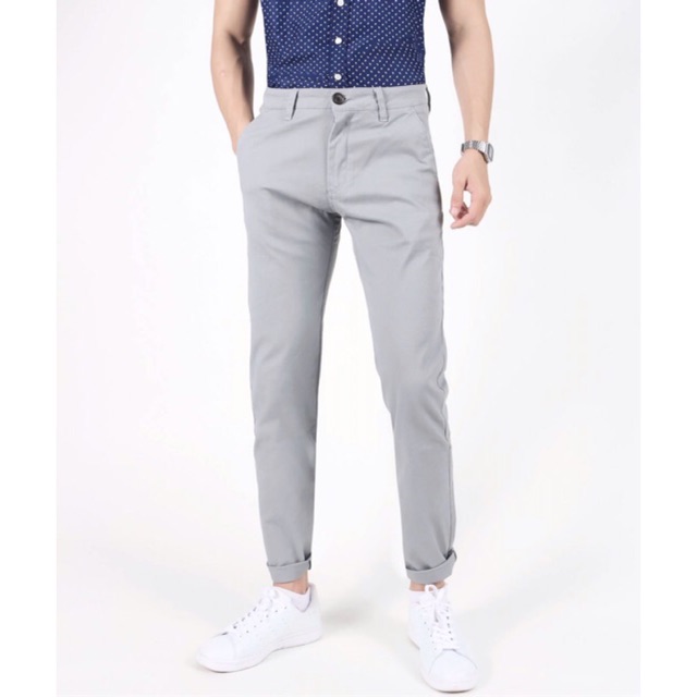 Quần kaki dài xám