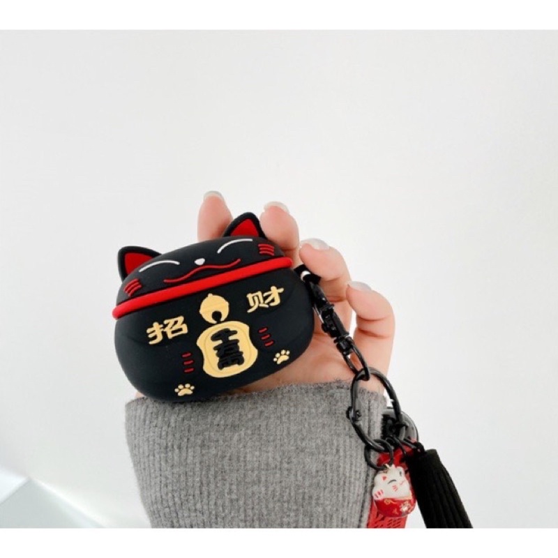 Ốp Bảo Vệ Tai Nghe Không Dây AP 2,3,Pro Mèo Thần Tài Cực Đẹp