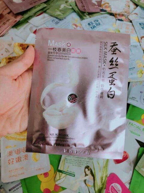 Mặt nạ tơ tằm ONE SPRING SILK MASK nội địa Trung Bioaqua | BigBuy360 - bigbuy360.vn