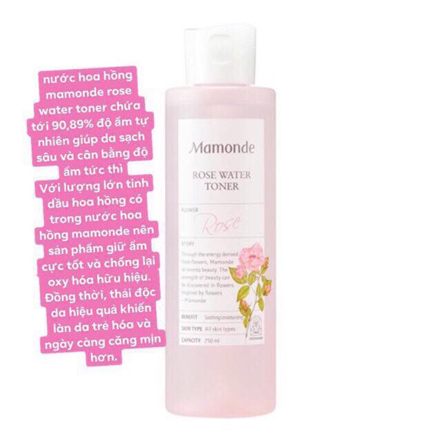 Nước Hoa Hồng Cung Cấp Độ Ẩm Mamonde Rose Water Toner – KM226