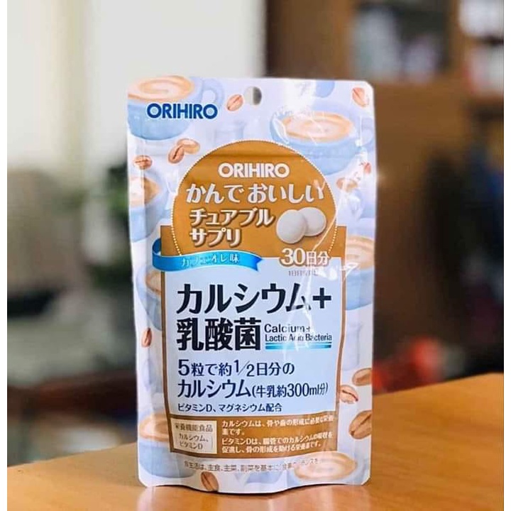 Viên Nhai Bổ Sung Canxi Và Lợi Khuẩn Orihiro Dạng Túi 150 Viên