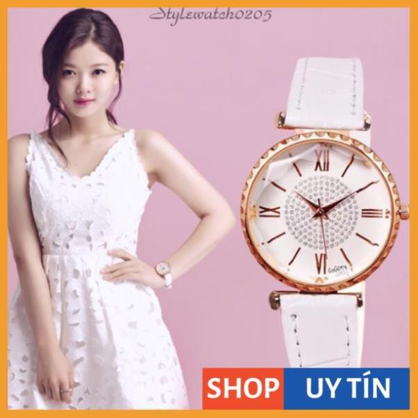 [Hàng Cao Cấp] - Đồng hồ nữ Gogoey chính hãng mặt vát 3d đính đá lấp lánh | BigBuy360 - bigbuy360.vn