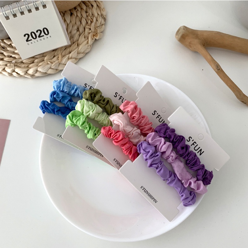 Set 3 Dây Cột Tóc Co Giãn Thời Trang Cho Nữ