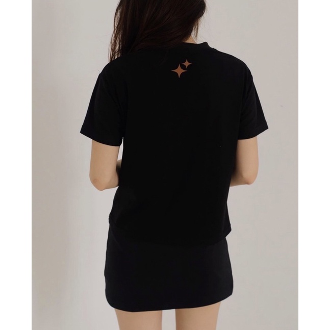 GERM TEE-Whitelies Shop-Áo thun dáng Baby in chữ nâu