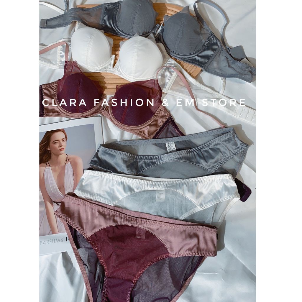 Set Đồ Lót Nữ Cổ Tim Sexy Mút Mỏng Hàng Cao Cấp S39