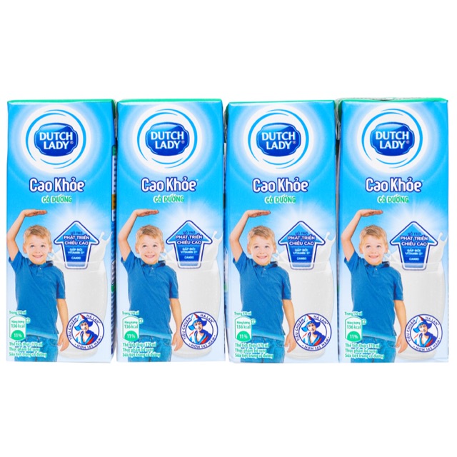 Lốc 4 Hộp Sữa Tươi Cô Gái Hà Lan 180ml