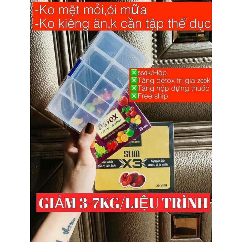 Giảm Cân Đông Y Mộc Linh X3 Mẫu Mới (hộp 30 viên) - Tặng 20 viên detox ban đêm