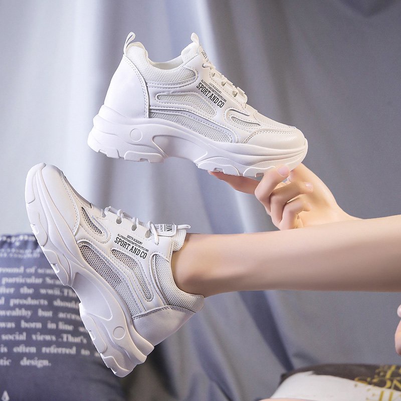 💘 Giày thể thao hỗ trợ tăng chiều cao thiết kế trẻ trung sành điệu dành cho nữ 💘 chống trượt  thoải mái  thời trang 💘 đế mềm thoáng khí  thiết kế mới