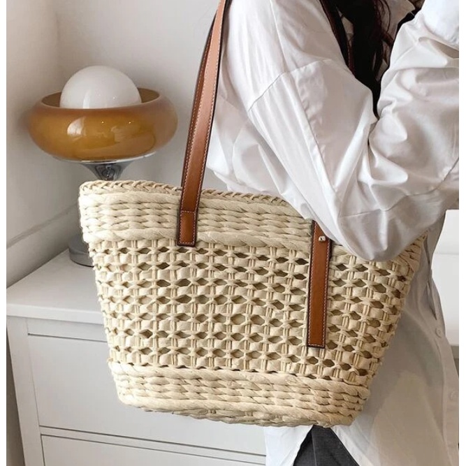Túi Cói Đan Dây Da Được Yêu Thích Nhất - Phong Cách Vintage, Giao Hàng Nhanh 1h tại Đà Nẵng, Lỗi 1 Đổi 1