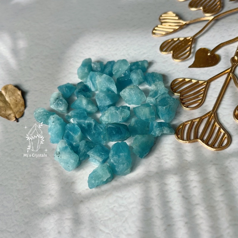 Đá thô Aquamarine màu xanh đẹp, size làm handmade, sưu tầm, reiki, thanh tẩy, thiền định